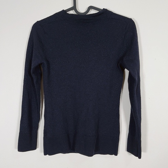 TORY BURCH | NAVY MERINO WOOL SWEATER - Picture 10 of 10